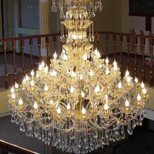 Desain baru Maria Theresa lampu mewah ruang tamu Villa Hotel lobi proyek kristal kustom gantung bunga lampu gantung