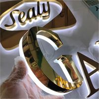 Panneau rétroéclairé en acrylique Daco Sign OEM/ODM adapté aux cafés, salons de beauté, lettres rétroéclairées LED, lettres 3D rétroéclairées, conception gratuite