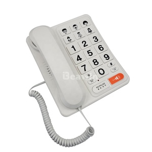 Teléfono con cable de botón grande con <span class=keywords><strong>6</strong></span> teclas de memoria de un solo toque y función de rellamada del último número para personas mayores y con discapacidad visual - Product Image 2