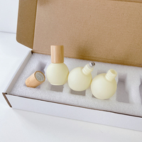 Vente en gros 10ml morandi matte rouleau sur bouteille en verre de parfum d'huile essentielle avec couvercle en bois de bambou