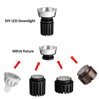 Cadre de Downlight sans garniture découpe 70mm 75mm 7W 12W intégré encastré GU10 GX53 GU5.3 MR16 cadre de Module LED