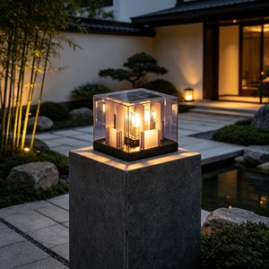 โคมไฟเสา LED กลางแจ้งแบบกันน้ำ รุ่นใหม่ สำหรับสวน วิลล่า ลานบ้าน IP65 ไฟเสาประตู ไฟสนาม ใช้พลังงานไฟฟ้า/พลังงานแสงอาทิตย์ - Product Image 2