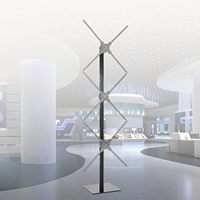 Support de raccordement vertical à 3 unités pour projecteurs de 56/65/70 cm, support d'affichage pour ventilateur holographique 3D pour exposition
