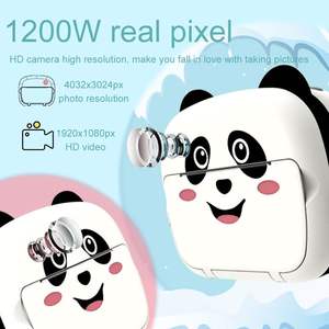 Appareil photo numérique instantané pour enfants, mignon, dessin animé panda, sport, impression numérique, application WiFi, écran 2,4 pouces, vidéo HD 1080p, impression photo en un clic - Product Image 3