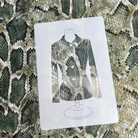 Tissu élastique écologique en cuir synthétique PU avec motif serpent Support tricoté de haute qualité pour une utilisation de vêtement pour gants