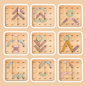 Juego de Actividades de Construcción con Letras y Números de Madera, Tablero de Clasificación, para el Aprendizaje, la Imaginación, la Coordinación y la Capacidad de Reconocimiento - Product Image 4