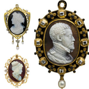 Broche <span class=keywords><strong>camée</strong></span> ras du cou gothique vintage <span class=keywords><strong>victorien</strong></span> pour femme - Product Image 3