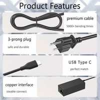 Chargeur d'ordinateur portable, adaptateur d'alimentation universel 65W, adaptateur Type-C pour HP, Lenovo, Samsung, Asus, Acer, chargeur DC