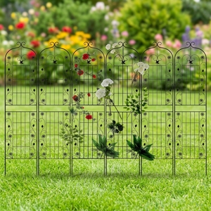 Lot <span class=keywords><strong>de</strong></span> 5 treillis <span class=keywords><strong>de</strong></span> <span class=keywords><strong>jardin</strong></span> en métal enduit d'époxy résistant aux pluies acides, pour plantes nectarifères et sanctuaires <span class=keywords><strong>de</strong></span> papillons, idéal pour les jardins urbains industriels - Product Image 3