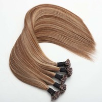 Extensions de cheveux en kératine russe brute de qualité supérieure, pointes en U, lisses et soyeuses, prix d'usine en gros pour salon