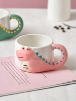 Offre Spéciale mignon petit Crocodile tasse tasse à eau en céramique tasse de dessin animé pour cadeau de fête