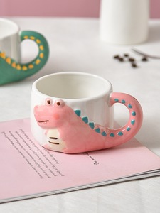 Vendita calda carino piccolo coccodrillo tazza di ceramica tazza di acqua tazza di cartone animato per il regalo del partito - Product Image 6
