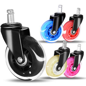 Roulettes roses 50 kg Roulettes robustes à roulement à billes Roulettes de 3 pouces avec tige filetée - Product Image 2