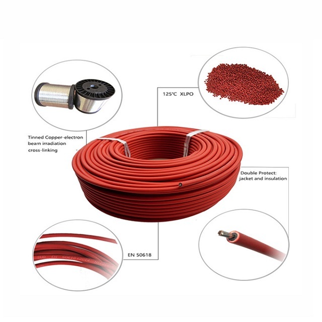Leaka PV Solar Energy Storage Wire 6.6mm DC Copper Cable BNC 33A 2 PFG 1169 Custom Solar Power Supply Station System for