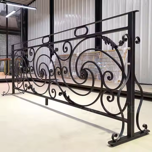 Usine Foshan vente directe bon <span class=keywords><strong>prix</strong></span> véranda extérieure rampe d'escalier en fer forgé - Product Image 3