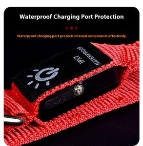 OEM 및 ODM <span class=keywords><strong>LED</strong></span> 조명 안전 발광 목걸이 애완 동물 용품 조정 가능한 폴리 에스테르 개 목걸이 - Product Image 5