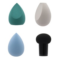 Éponge de maquillage Super douce, vente en gros d'usine, 4 pièces, éponge de poudre cosmétique, mixeur d'éponge de beauté Morandi