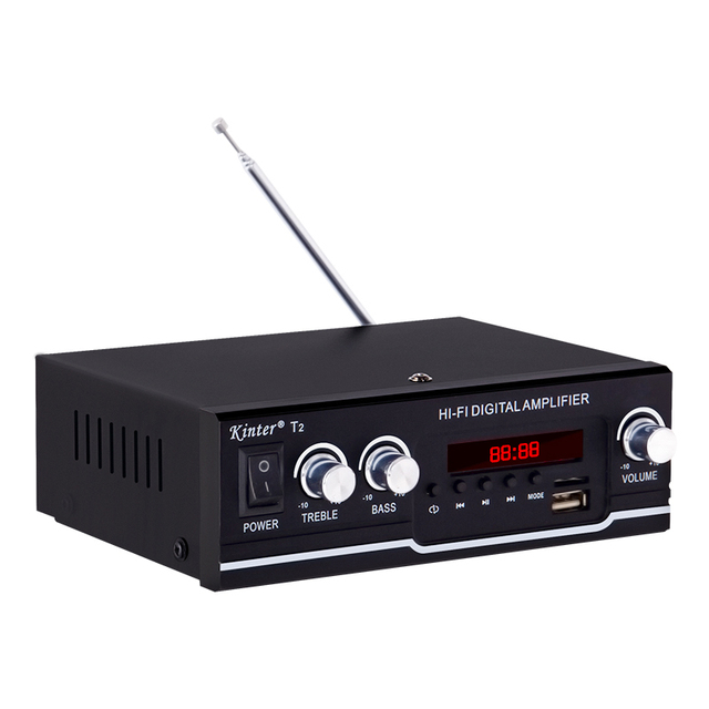 Kinter-T2 New Arrival Audio Power Amplifier With Tf Usb Fm BT Function