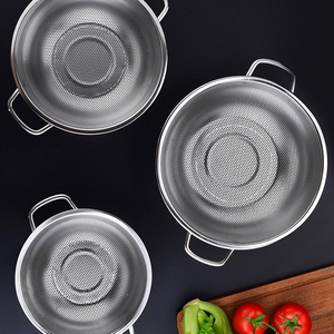 <span class=keywords><strong>Escurridor</strong></span> <span class=keywords><strong>de</strong></span> <span class=keywords><strong>verduras</strong></span> <span class=keywords><strong>de</strong></span> acero inoxidable a <span class=keywords><strong>precio</strong></span> <span class=keywords><strong>de</strong></span> fábrica Yurtrain, colador, lavadora <span class=keywords><strong>de</strong></span> arroz grande, mango Binaural, Grado Alimenticio, duradero - Product Image 6