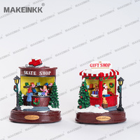 Oferta Especial: Adorno de Mesa con Luz LED 3D de Puesto de Mercado Navideño, Regalo de Navidad para el Hogar