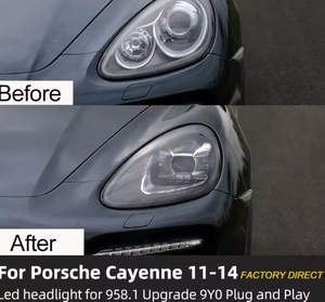 Phares à LED AURON Quad-Beam 12V 6000K 36W 6000 Lumens Nouveaux pour Cayenne 2011-2014 958.1 Rétrofit - Product Image 5