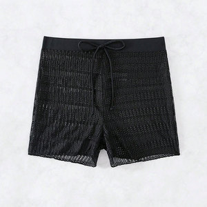 Nuevo Traje de Baño Europeo <span class=keywords><strong>Americano</strong></span> para Mujer, Color Sólido, Sexy, con Malla y Cordón Ajustable, Shorts Tipo <span class=keywords><strong>Boxer</strong></span>, Bikini - Product Image 5