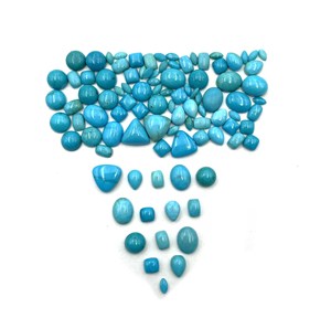 Cabochon en forme de mélange de turquoise naturelle de la Belle au bois dormant Lot de pierres précieuses en vrac 5-10 MM pour la fabrication de bijoux - Product Image 4