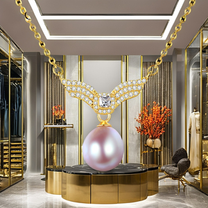 PAG & <span class=keywords><strong>MAG</strong></span> สร้อยคอน่ารักเล็กๆมี S925จี้เงินสเตอร์ลิงสร้อยคอไข่มุกตาฮิติขายส่ง - Product Image 3