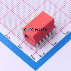 SMQP-06R-TP DIP Switch Switch ( Type: Piano Key )( Number of Switch Sections: 6 )( Lead Spacing: 2.54mm ) - Product Image 2