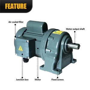 Hltnc bánh răng giảm động cơ biến tần số tốc độ điều chỉnh động cơ 400W 220V 380V 1:5 1:30 1:100 cho dây chuyền sản xuất lắp ráp - Product Image 4