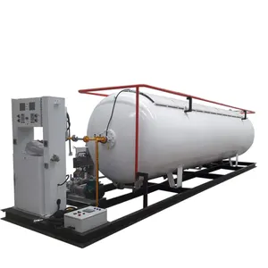 Draagbare Mobiele LPG Gas Skid Station Multifunctionele Brandstof Prijs Dispenser Machines LPG Tankstation Te Koop