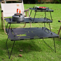 Nouveau design Table de camping tactique portable DIY Table pliante de pique-nique en plein air en métal