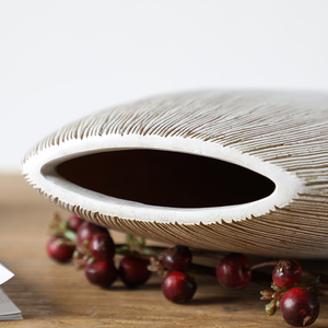 Gran Vaso Nordic Stile di Nuovo Disegno Polyresin Piatto Impresso <span class=keywords><strong>Ovale</strong></span> Vaso Pianta - Product Image 6