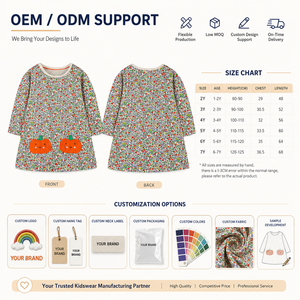 Vestito per Bambine, Gonna a Fiori per Bambine Piccole e Medie, Gonna Principessa con Ricamo a Zucca per Halloween - Product Image 3