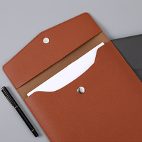 Carpeta de Documentos A4 de Cuero PU al por Mayor, Organizador de Archivos Premium para Oficina, Bolsa de Documentos de Gran Capacidad, Regalo Empresarial