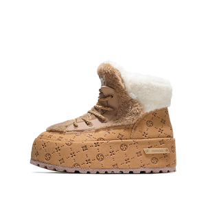 <span class=keywords><strong>Bottines</strong></span> d'hiver et d'automne chaudes, élégantes, légères, imperméables, respirantes, à plateforme, à lacets, doublées de fourrure, décontractées et stylées - Product Image 2