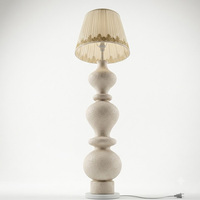 Lampadaire en acier style crème français, texture rugueuse, avec bordure en dentelle, abat-jour plissé, pour entrepôt, LED, étanche