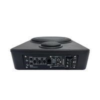 Subwoofer Activo para Auto de 10 Pulgadas, Delgado, para Debajo del Asiento, Altavoz de Bajos de Aluminio Completo con Tweeter de Alta Frecuencia Integrado