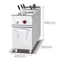 Cuiseur à pâtes électrique professionnel sur pied avec armoire de rangement, équipement de cuisson électrique pour cuisine de restaurant