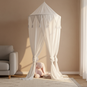 Nuovo Design 2025: Tenda da Letto Circolare <span class=keywords><strong>per</strong></span> Bambini, Colori Arcobaleno, 100% Poliestere, Oscurante, Pieghevole, con Zanzariera e Baldacchino - Product Image 3