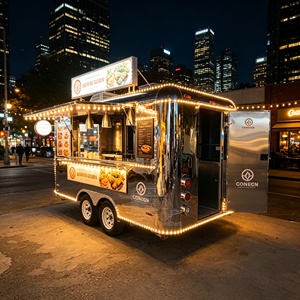 Versatile Stainless Steel Food Trailer Multi Functional Coffee Ice Cream <b>Cart</b> Fully Equipped Food Truck - Product Image 3