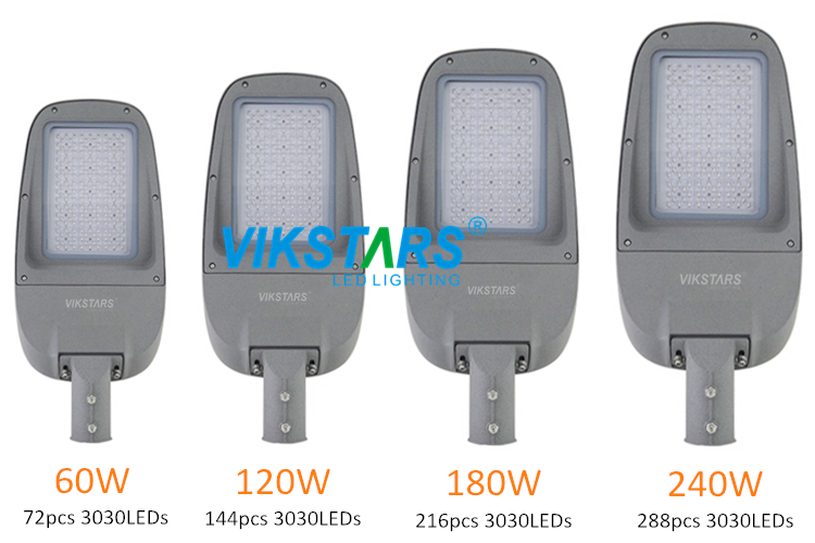 VIKSTARS 70Ra Highway Aluminum LED Street Light 180W 3000K To 6500K