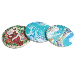 Posavasos de bambú de 30 plazas, piedra de sublimación, soporte de goma led para coche, posavasos de pizarra para bebidas, aguja perforadora a granel, juego de papel acrílico, taza - Product Image 3