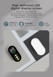 Meilleur testeur de détecteur de pollution atmosphérique à affichage en temps réel Nouveau compteur de formaldéhyde HCHO et TVOC Moniteur de CO2 numérique industriel avec LCD - Product Image 5