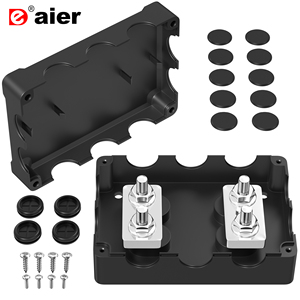 Barra Colectora de Cobre Solar de 400A 48V CC con Poste de 5/16” (M8) Certificada por RoHS y CE, Bloques de Distribución de Energía para Aplicaciones Marítimas y Automotrices - Product Image 1