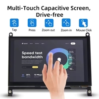 Écran tactile LCD TFT IPS 7 pouces 1024*600 ZYSY avec support en acrylique pour Raspberry Pi BB Black 10 8 7