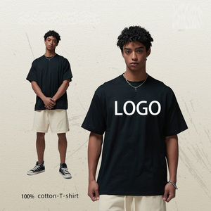 Camisetas de Algodón 100% de Alta Calidad, Camiseta Negra Personalizada para Hombre, Camisetas Lisas Extra Grandes para Venta al Por Mayor - Product Image 2