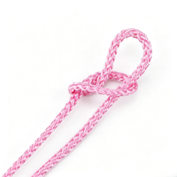 Cordon Kumihimo en polyester tressé haute densité de 3 mm, 8 brins, 1 mm de large, pour la fabrication de bijoux chinois DIY (vente en gros)