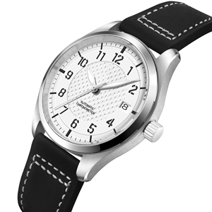 Montre automatique mécanique pour homme 40 mm <span class=keywords><strong>Seiko</strong></span> NH35, verre saphir, sans logo, logo personnalisé, montre de pilote - Product Image 4
