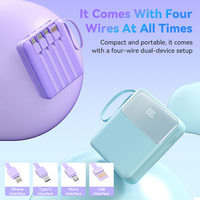Niveau d'apparence élevé, câble intégré, charge super rapide 22.5W, kit de batterie externe grande capacité 10000mAh